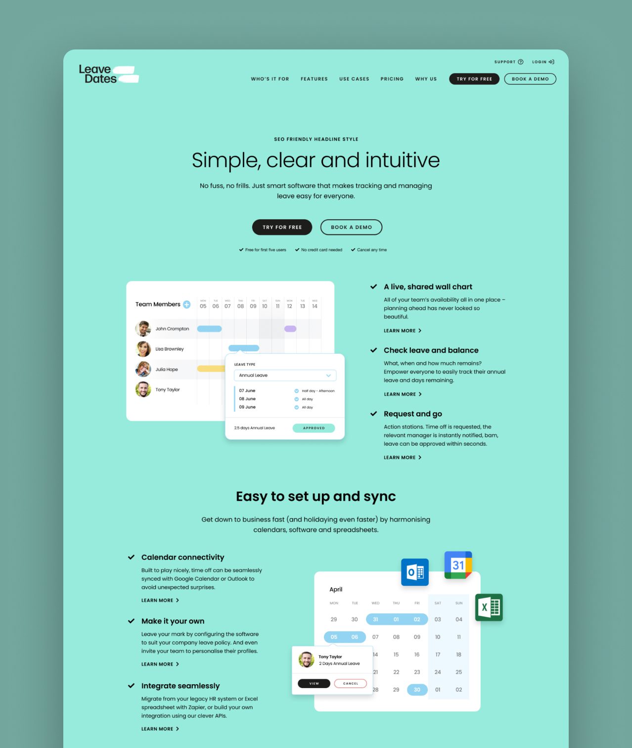 Leave Dates Websites